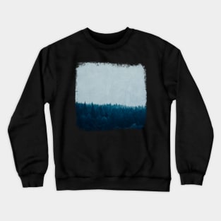 Forest Blues - Blue Tinted Foggy Woods Crewneck Sweatshirt